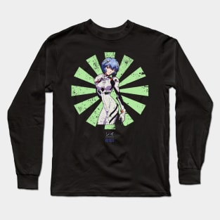 Rei Evangelion Retro Japanese Long Sleeve T-Shirt